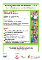 9. Fußballcamp nur für Mädchen im Mai!