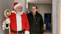 Ho, Ho, Ho der Nikolaus im Stadtteilbüro mit dem Piet (-"Knecht Ruprecht") von der MIG